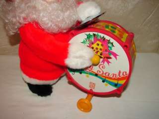   Christmas Musical Santa Claus Happy Santa Playing Drums NIB  