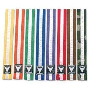  White Stripe Double Wrap Rank Belts