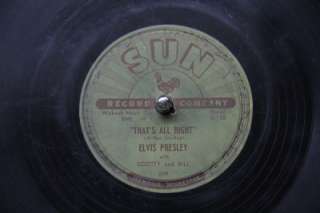 ELVIS PRESLEY Thats All Right/Blue Moon of Kentucky SUN 209   78 RPM 