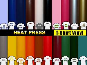 rolls 6 Heat Press thermal transfer vinyl, You can pick any color 