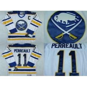  #11 Perreault Throwback White Hockey Jersey NHL Authentic Jerseys 