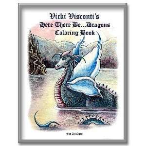  Vicki Viscontis Here There Be Dragons Coloring Book 