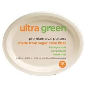  Ultra Green Biodegradable Oval Dinner Plates (15 Ct 