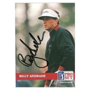  Billy Andrade autographed Trading Card (Golf) Everything 