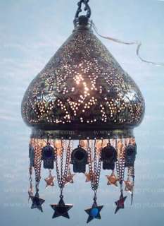 Bedouin Patio Brass Lamp Shade STARS/HANDS Pendants  