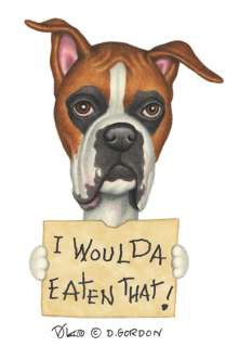 Personalized Boxer Dog Art by Danny Gordon  