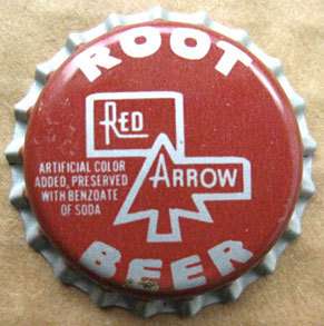 RED ARROW ROOT BEER Crown, Bottle Cap Detroit, MICHIGAN  
