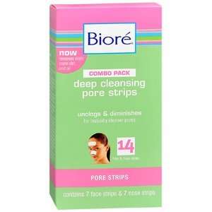  BIORE DEEP CLEAN STRIPS COMBO Pack of 14 by KAO BRANDS 
