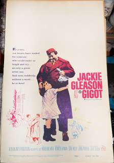 GIGOT 62 JACKIE GLEASON CLASSIC RARE U.S. WINDOW CARD FILM POSTER 