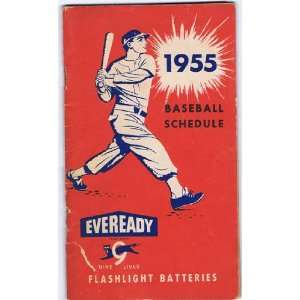 1955 Baseball Schedule 1955 Baseball Schedule   Sports Memorabilia 