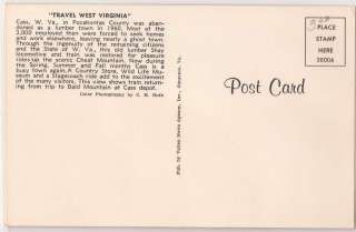 Cass West Virginia Postcard Scenic Railroad Station Cheat Mountain 