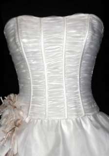   Maggie Sottero White 10 Informal Wedding Ball Gown Bridal Dress  