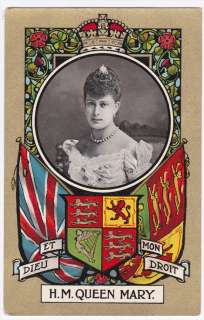   Mary Dieu et Mon Droit Flags Heraldic National Series Postcard  