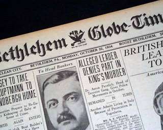 Charles PRETTY BOY FLOYD Shot & Wounded 1934 Newspaper  