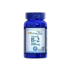  B 2 (Riboflavin) 100 mg 100 mg 200 Tablets Health 