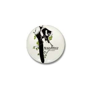  Black White Ruffed Lemur Cupsreviewcomplete Mini Button by 