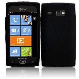 Black Solid Premium 1 Pc Soft Gel Silicone Skin Case Cover + LCD Clear 