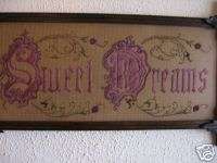 Embroidery Victorian motto Sweet Dreams, kit  