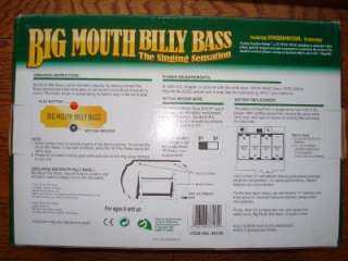 BIG MOUTH BILLY BASS SINGING FISH MOTION ACTIVATED NEW  