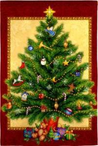 Traditional Christmas Tree Decorative Mini Garden Flag 746851470929 
