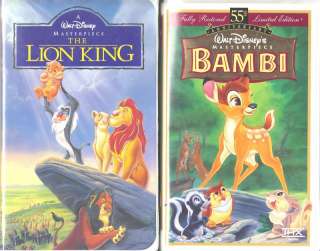 The Lion King (VHS, 1995) & Bambi (55th Anniversary) 765362977031 