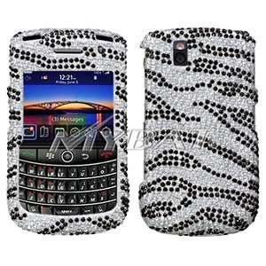 Blackberry 9630 Tour, 9650 Bold Diamante Phone Protector Cover, Black 