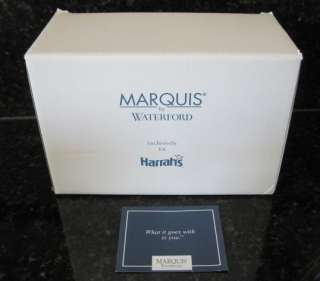 Waterford Marquis Crystal Harrahs Glasses MIB Star  