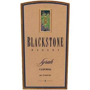  Blackstone Winery Syrah Sonoma County 2009 750ML Grocery 