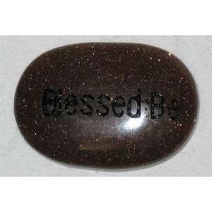  Blessed Be gold flecks Worry Stone 