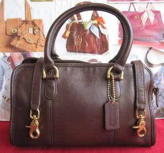   VINTAGE COACH BROWN LEATHER DOCTOR HANDBAG MADE IN USA # 9871 SO NICE