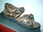   Brown Black Open Toe Casual Sandals Shoes Velcro Strap Logan 4 M NEW