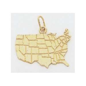  United States of America Map Charm  A1933 Jewelry