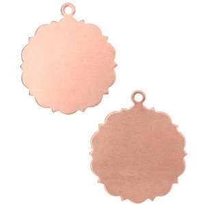   Blank Pendants With Scroll Edge 22mm (2) Arts, Crafts & Sewing