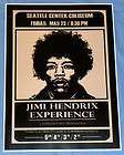   Jimi Hendrix Experience Concert Poster   Seattle 1969   Hometown Show
