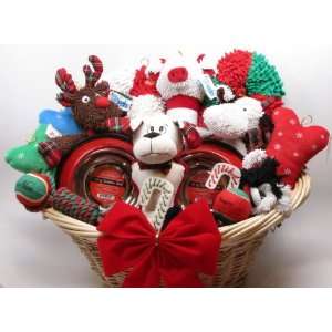  Mega Dog Holiday Gift Basket (Toys, Treats, Balls 