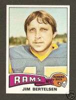 1975 Topps #121 Jim Bertelsen Los Angeles Rams MINT  