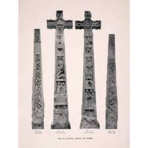  1902 Print Ruthwell Cross Dumfries Crucifix Stone 