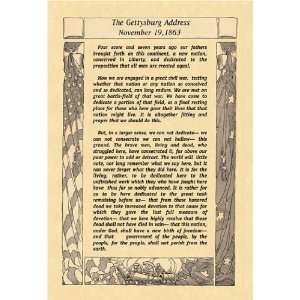 Gettysburg Address 16X24 Giclee Paper