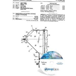   NEW Patent CD for SOLID PARTICULATE MATERIAL BLENDER 