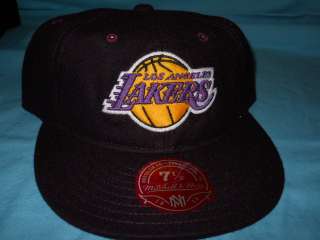 LOS ANGELES LAKERS WOOL LOW PRO MITCHELL NESS HAT 7 1/2  