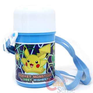 Pokemon Pikachu Water Bottle Tumbler w/Shoulder Strap  13oz Best 