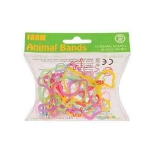    100% Silicon Farm Animals Shaped Rubber Band (12) Toys & Games