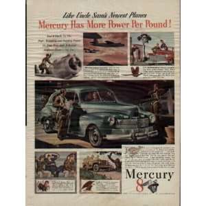   , Mercury Has More Power Per Pound  1942 Mercury 8 Ad, A3354