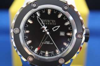 Mens Invicta 6177 Reserve Subaqua Specialty Black GMT Swiss Watch New 