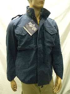   Industries M65 M 65 Field Jacket Coat Navy Blue Army Military  