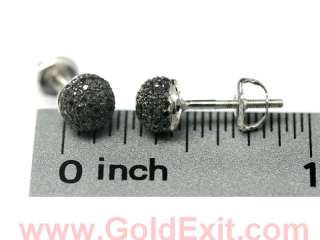 14K Mens Womens Black Pearl Gold Diamond Stud Earring  