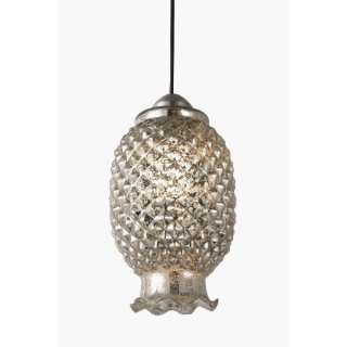  Lazy Suzan 496014 Silver Mercury Glass Pineapple Lamp 