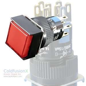   Red SPDT Push Button (momentary) Switch w/ LED