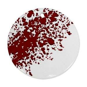 Blood Splatter Ornament round porcelain Christmas Great Gift Idea