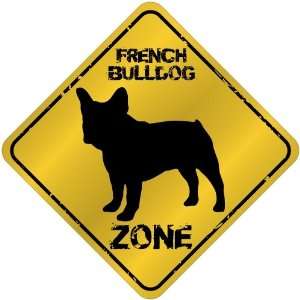  New  French Bulldog Zone   Old / Vintage  Crossing Sign 